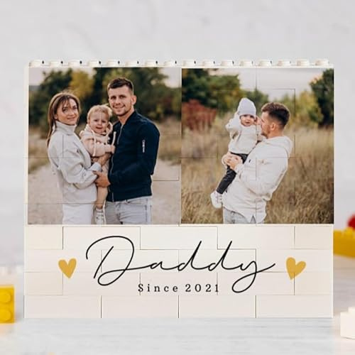 Wanapix | Personalisiertes Klötzchenpuzzle | Kompatibel mit Anderen Steinen | Vatertagsgeschenk | Originelles Geschenk | 49 Teile | 13x11cm | Daddy