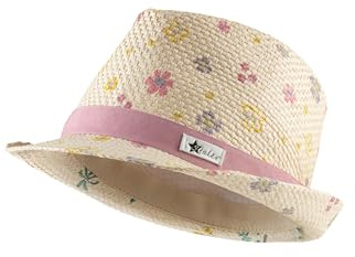 Sterntaler Stråhatt för flickor, barn, tryckt med blomhatt, sand, 45