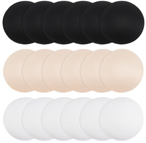 BENECREAT 9 Paio di Cuscinetti per Reggiseno Rotondi Rimovibili, Inserti per Coppe di Reggiseno Sportivo, Inserti Reggiseno Mastectomia per Reggiseno Bikini Costume da Bagno Creazione Fai da Te