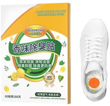 Adesivi deodoranti per solette | Eliminatore di odori per piedi | Deodorante per scarpe da calcio | Adesivi deodoranti per scarpe, tacchetti da calcio, armadi, scarpe naturali per atleti con 9,94 x