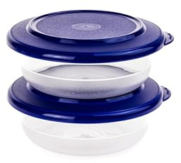 Generisch TW Tafelperle Schüssel 2x 275 ml transparent Blau Servierschüssel Salatschüssel (inkl. Geschenk-Artikel)