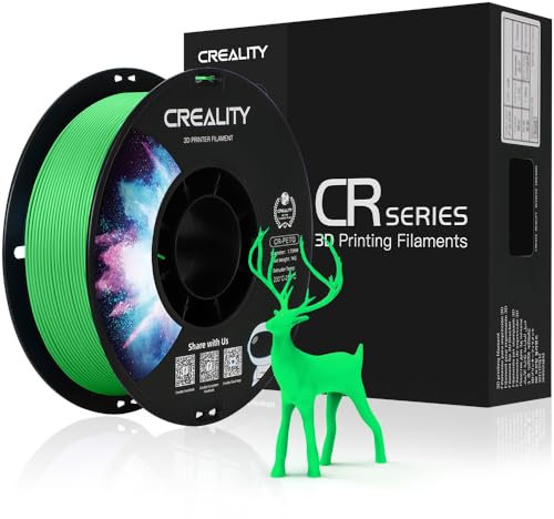 Creality Official PETG Filament Grün, 3D Drucker Filament 1.75mm No-Tangling, starke Bindung und Überhang Leistung Maßgenauigkeit +/-0.03mm, 2.2lbs/Spool