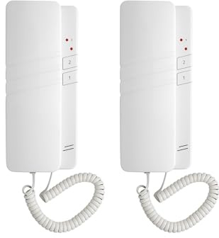 Interphone interphone 2 canaux sans fil intercommunication 433 Mhz distance 500 m. Paire de combinés d'intérieur à mur, AC 220 V/DC 5 V - CW896