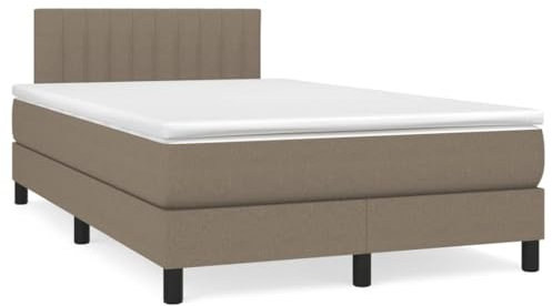 qohoio Boxspringbett mit Matratze & LED Bett Mit Bettkasten Bett Boxspringbett Betten Boxspringbett Mit Matratze Taupe 120x190 cm Stoff - 3270057