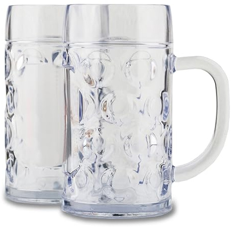 ADOMA Bierkrug 0,5L 2er-Set aus Kunststoff