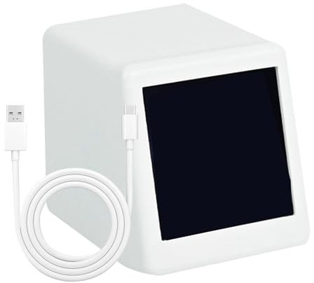 Zegaqae Digital Weather Clock, Small Smart Weather Desktop Decoration, Home Humidity Monitor Rechargeable Date Time Portable Desktop Smart Control Alarm For Wall Desk