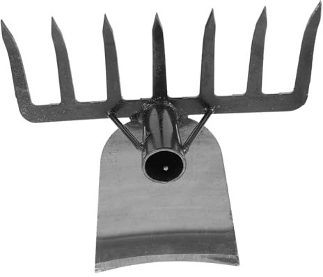 Toyvian Rastrillo De Azada Multifuncional para Jardinería Herramienta De Acero para Excavar y Plantar para Hortalizas Jardín