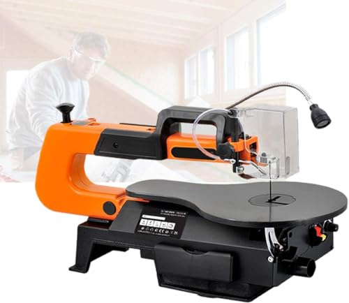 YXZQLOZ Scie à chantourner électrique à Vitesse réglable, Comprend des Lames à goupille et sans goupille, pour Le Travail du Bois et l'artisanat
