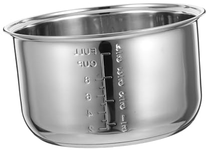 MOTHNUR Pentola Interna Cuociriso in Acciaio Inossidabile Contenitore Resistente Con Distribuzione Calore Uniforme Per Steaming Stufato e Porridge Sostituzione Facile e Durevole
