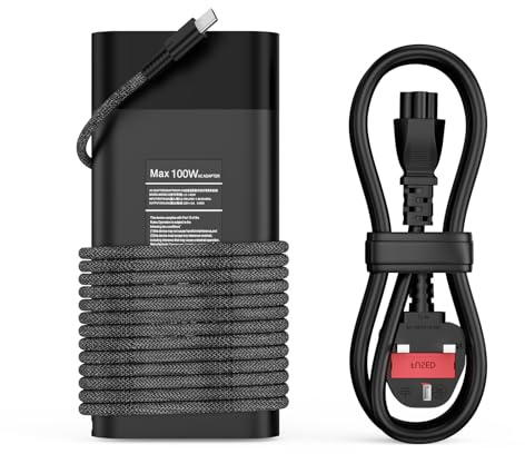 100W USB-C Charger Compatible with HP Spectre Fold 17 x360 16-aa0047nr Pavilion Plus 14 14-ew1010nr ZBook Firefly 16 G11 G10 G9 Envy 17-cw1087nr 17-cw1000 TPN-LA31 N57041-001 N56858-001 AC Adapter