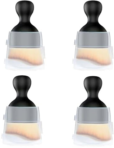 Storneliv 4Pcs Car Interior Cleaning Brushes with Soft Bristle, Car Detailing Brush with Cover, Portable Dust Brush Tool for Automotive Dashboard