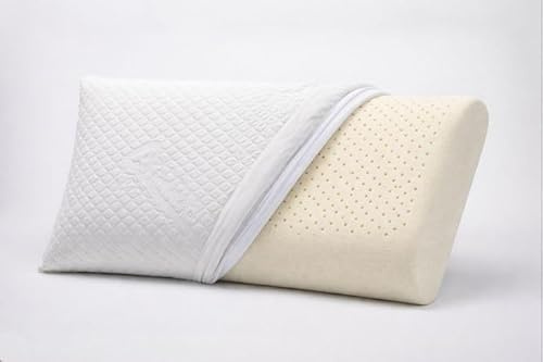 Cuscino Guanciale Massaggiante in Memory Foam, Made in Italy - Cuscino Antistress con Federa Traspirante – Antiacaro, Anallergico e Anti Stress - Supporto Cervicale per Collo e Spalle (Altezza 13)