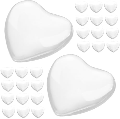 JOINPAYA Perles de Couleur en Verre Transparentes Cœur 30 Pcs, Nuancier Vernis à Ongles pour Nail Art, Présentoir pour Salon de Manucure et Usage Maison