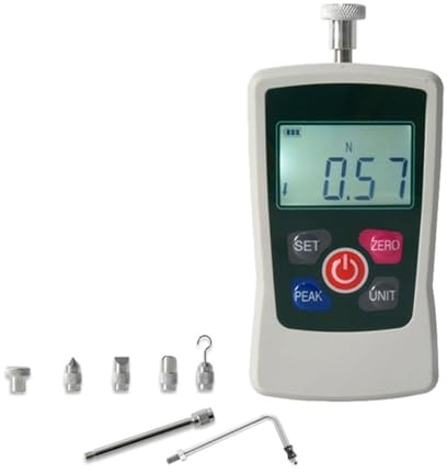 WNVXJGNSO Dinamometro Digitale, dinamometro a trazione, dinamometro a trazione, dinamometro Professionale a Quattro unità con Ampio Schermo LCD per l'insegnamento Scolastico della Meccanica (AMF-100)