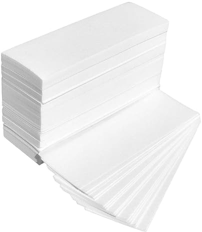 100 st vaxremsor 3,7 cm x 10 cm – icke-vävda hårborttagningspapper remsor – kropp ansikte vaxremsor för armar ben underarm