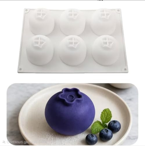 Stampo per frutta realistica Mirtillo in silicone, stampi in 3D per dolci, pasticceria e decorazioni