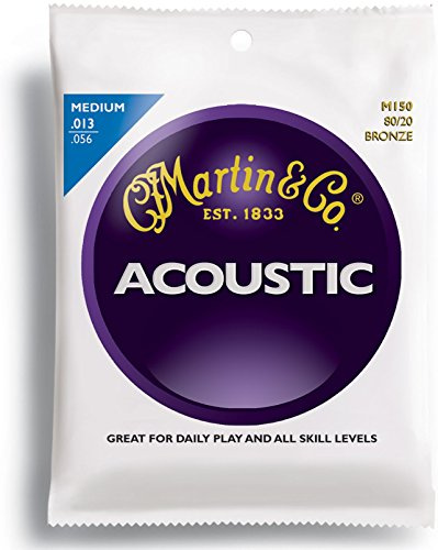 Martin 80/20 Traditionelle Bronze-Akustikgitarre-Saiten 80/20 Bronze, Medium, 13-56 2er-Set