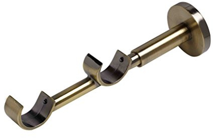 SPEEDY Poles Apart Double IDC Bracket 28mm Curtain Pole Support x 1 (Antique Brass)