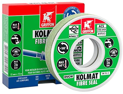 Rouleaux bande Kolmat fibre Seal GRIFFON ruban 15m x 12mm - 6300531