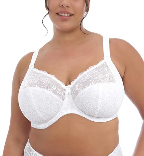 Elomi Women's Cate Underwire Full Cup Banded Bra Coverage,White,34F