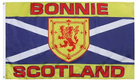 AZ FLAG Bandiera Scozia Bonnie Scotland 150x90 cm 2 Occhielli | Uso interno ed esterno bandiera decorativa scozzese doppie cuciture e bordi rinforzati con occhielli metallici
