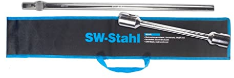 SW-Stahl 02245L Radmutternschlüssel 24x27 mm I Set 2-tlg. I Komplett inkl. Drehstift I Auto Radschlüssel I Reifenwechsel Werkzeug I Drehmoment Schlüssel Reifen I Pannenwerkzeug I Reifenwerkzeuge