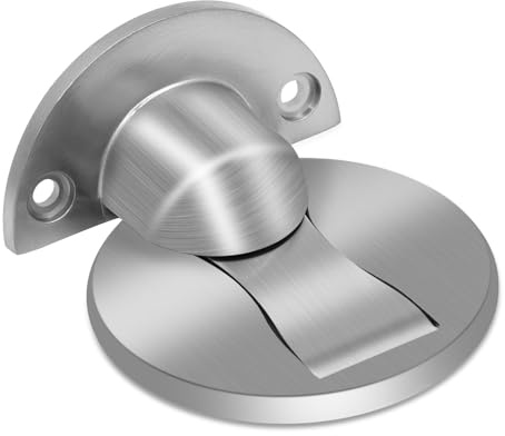 Magnetischer Türstopper Bodenmontierter Türstopper Unsichtbarer Türfänger Türhalter, Silber