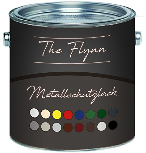 The Flynn Metallschutzfarbe hochwertiger Metallschutzlack Toller Schutz vor Rost - einzigartige Fülle - markellose Farben! Metall-Lack (1 L, Kieselgrau (RAL 7032))