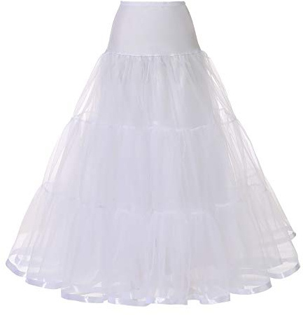 WOWBRIDAL Women's Ankle Length Petticoats Wedding Slips Plus Size Medium