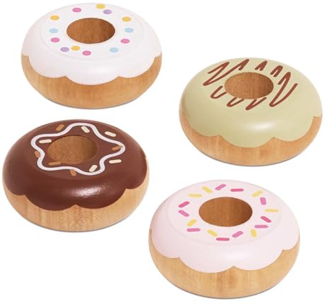 Le Toy Van Wooden Pretend Play Doughnuts Set Role Play Tea Party Toy
