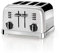 Cuisinart 4 slice toaster, Wide slots, ideal for thick bread and bagels, 6 browning levels plus defrost, Wide slots, High lift lever, Matching kettle available, Frosted Pearl