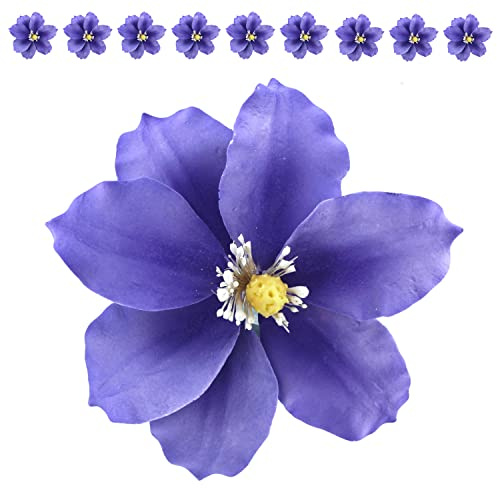 Global Sugar Art Clematis Sugar Cake Flowers, Light Purple, 3 Count by Chef Alan Tetreault