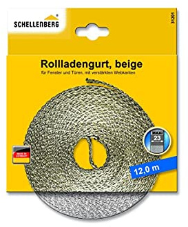 3er-Set Schellenberg 31201 Rollladengurt 23mm/12,0 m beige