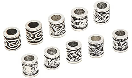 Wikinger-Bartperlen, nordische Dreadlock-Perlen-Legierung für DIY-Halskette für Bart für DIY-Armband