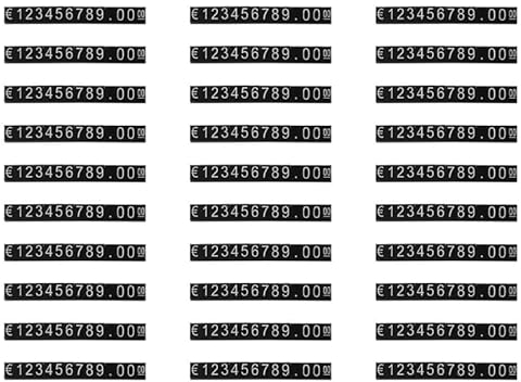 Preisschilder Aufsteller, Floratek 30 Stück Mini Würfel Preisschild Display Nummer Buchstabe Preisschild-Ständer-Block-Kit für Schmuck Uhr Ring Ladentheke