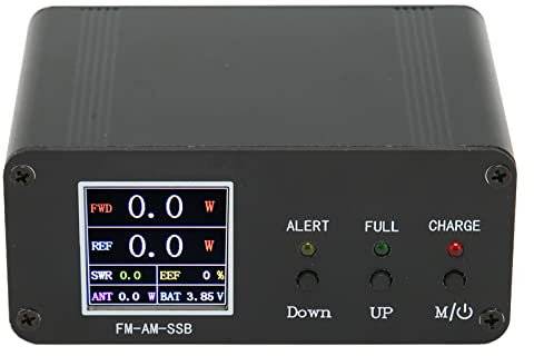 Yunseity Compteur de Puissance Numérique SWR, Compteur D'Ondes Stationnaires à Ondes Courtes avec écran LCD, 0,5 W à 120 W, Plage de 1,8 MHz à 54 MHz, pour Radios CB