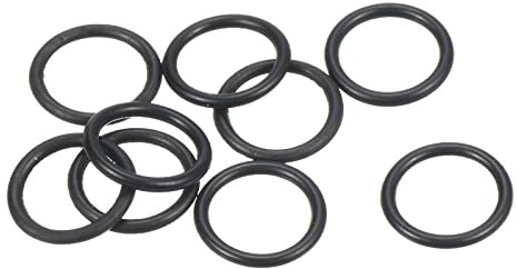 PATIKIL 100 Stück Dichtungsringe O-Ringe Gummidichtung 9mm AD 7mm ID 1mm Dicke Nitrilgummi Unterlegscheibe Dichtungssatz Gummischeiben für Auto Klimaanlage Wasserhahn Rohr Schwarz