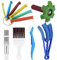 WANAONE Lot de 6 nettoyeurs à ailettes pour climatiseur, peigne à ailettes multifonctionnelles, condensateur, 2 brosses différentes, nettoyeur de bobine de climatisation, évaporateur, radiateur, outil