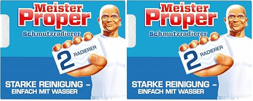 Meister Proper Schmutzradierer Original, Radierschwamm für strahlende Oberflächen, 4er Pack