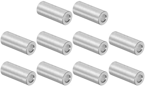 sourcing map 10 Stück Distanzhülse 5x10x30mm Aluminium Abstandshalter Runde | 5x10x30mm(IDxODxL) Unterlegscheiben für M5 Schrauben, Bolzen und Stangen