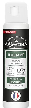 THE BARB'XPERT - Huile Hydratante Bio pour Barbe - Made in France - Certifiée Cosmos Natural - Protège & Nourrit