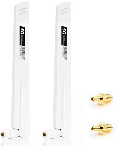 Antenna 5G LTE 4G LTE Signal Gain 18DBI Amplificatore di segnale SMA / TS9 maschio Omnidirezionale Antenna WLAN,600-6000MHz per 3G/4G/5G/GSM/GPRS Router IoT-Gateway Smart Home Bianco