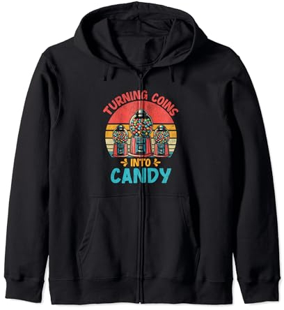 Funny Gumball Machine Vending Machine Bubblegum Gum Machines Zip Hoodie