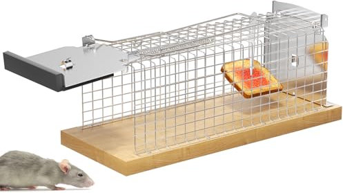 Lectorias 1 Pezzi trappola per topi vivi, trappole per topi Riutilizzabile, trappola per ratti a doppia porta, gabbia per topi Altamente Sensibile, per Uso Interno ed Esterno