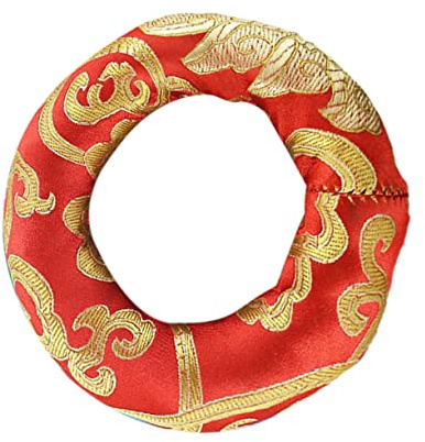 Klangschalenkissen 16cm für Buddhistische Klangschalen, Praktische Schale | Baumwollstoff, Schöne Optik, für Künstler, Zubehör für Singende Schalen, Stabile Unterlage Zufällige Farbe
