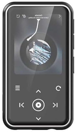 AGPTEK 64GB MP3 Reproductor con Clip Deportivo, Bluetooth 5.3 Reproductor con 1.8 TFT Pantalla a Color, Mini Reproductor de Música con Botón Táctil, Radio FM, Podómetro, Soporta hasta 128GB, Blanco