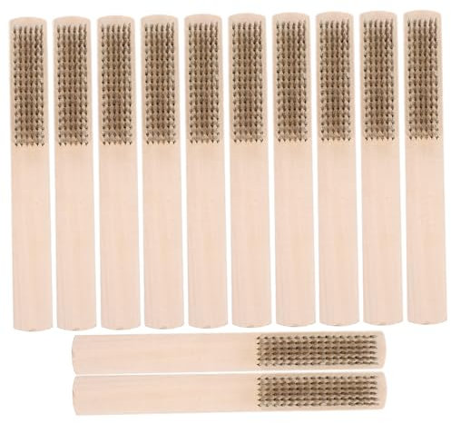 COLLBATH Drahtbürste Farbentferner Messingbürste Pinsel Für Ölfarbe Reifenreparaturbürste Kupferbürste Reinigungsschrubber Kupferdraht-reinigungsbürste Reinigungsbürste Aus Messing Holz