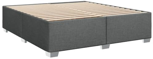vidaXL Bettgestell ohne Matratze Dunkelgrau 180x200 cm Stoff