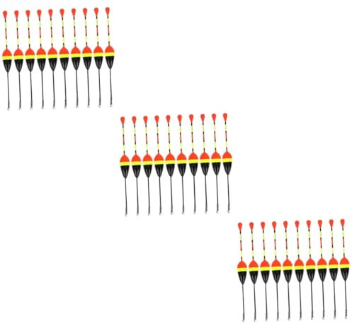 Happyyami 30pcs Sensitive Fishing Floats for Carp Fishing Design for Easy Visibility and Depth Tackle Tool for Freshwater and Sea