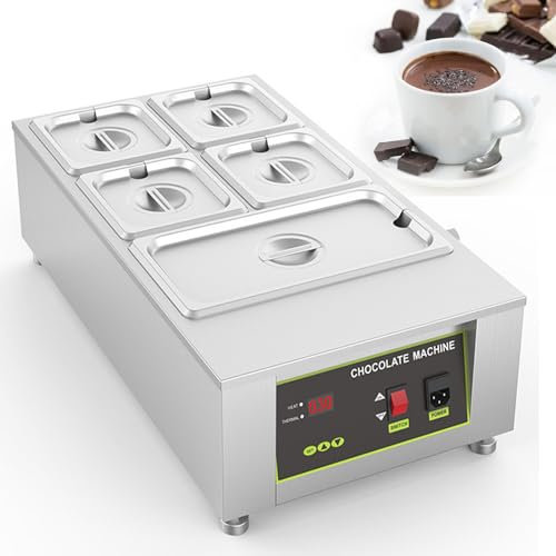 Adjustment Chocolate Tempering Machine,Commercial Hot Chocolate Dispenser Machine,Chocolate Fountain,Electric Chocolate Beverage Making Machine for Heating Coffee,Milk